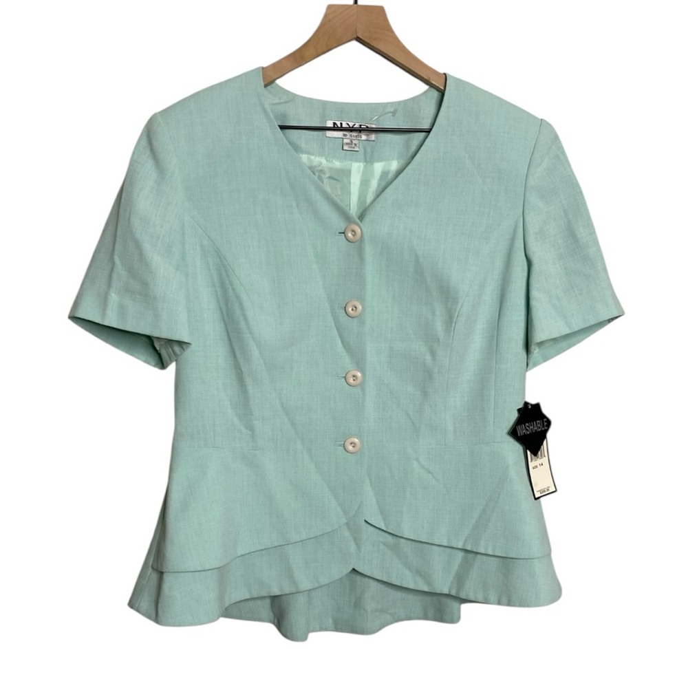 NYP Mint Green Short Sleeve Blazer